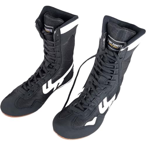 Alexchemia Unisex Boxschuhe,Professionelle High-Top-Boxtrainingsschuhe,Kniebeugenschuhe,Ringerschuhe,Jugend Thai Taekwondo Boxen Trainingsschuhe,Kampfsportschuhe Atmungsaktiv,Schnürdesign(35-46EU) von Alexchemia