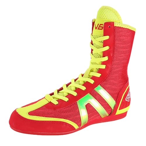 Alexchemia Unisex Boxschuhe,Wettbewerb Spezielle Schuhe kämpfen Wrestling-Schuhe,Kampftraining-Wrestling-Schuhe,Umfassende Trainingsschuhe für Fitnessstudio im Innenbereich,3 Farben(32-45EU) von Alexchemia