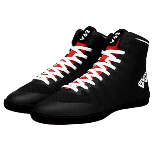 Leichte Boxschuhe,High-Top-Wrestling-Schuhe für Jugendliche/Erwachsene,Atmungsaktive Kampftrainings-Sneaker,Professionelle Boxstiefel,Stoßdämpfende Sohlen,Stilvoll und Bequem,2Farben,38-45EU von Alexchemia