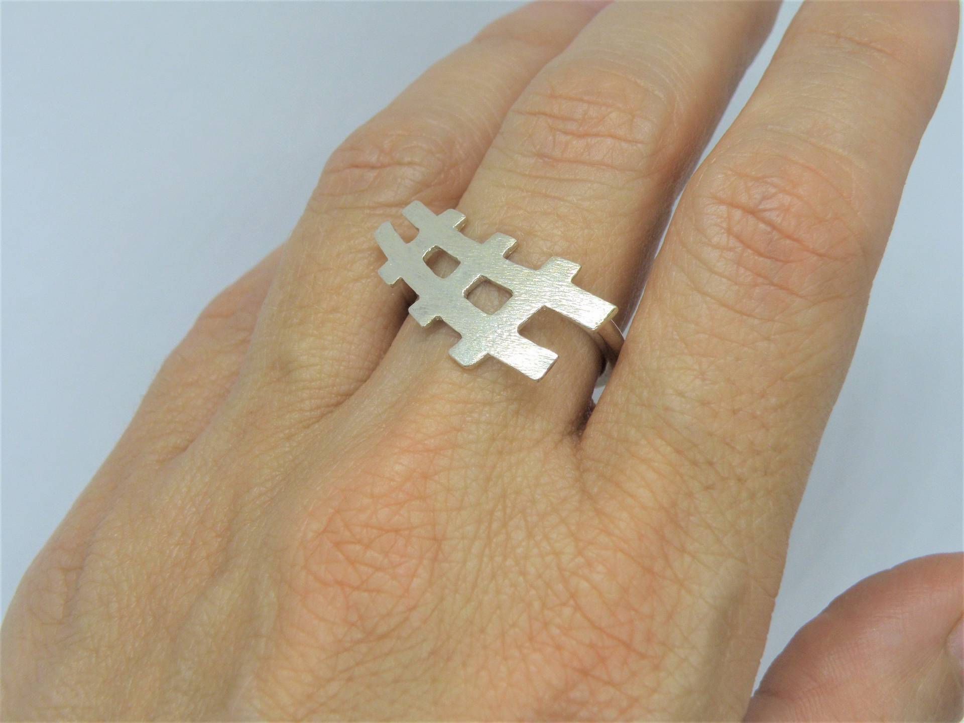 Leiter-Ring Vergoldeter Sterlingsilberschmuck von AlexiaJewelryShop