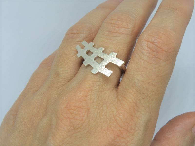 Leiter-Ring Vergoldeter Sterlingsilberschmuck Leiter-Ring Vergoldeter Sterlingsilberschmuck von AlexiaJewelryShop