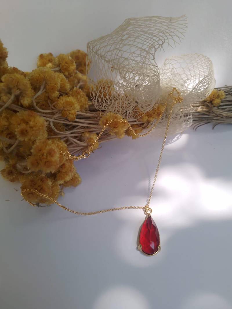 Roter Anhänger, Rote Kette Roter Anhänger, Rote Kette von AlexiaJewelryShop