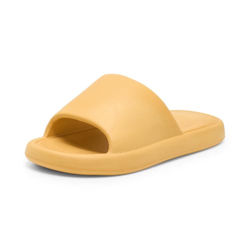 Alexis Leroy Badeschuhe Herren Damen Cozislides Original Slippers Cloudyzz Pantoffeln Weich rutschfest Badelatschen Hausschuhe Sommer Pantoletten Badeschlappen Indoor/Outdoor Flache Gelb 36/37 EU von Alexis Leroy