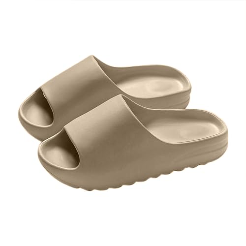 Alexis Leroy Badeschuhe Herren Damen Cozislides Original Slippers Cloudyzz Pantoffeln Weich rutschfest Badelatschen Hausschuhe Sommer Pantoletten Badeschlappen Indoor/Outdoor Lässig Braun 40-41 EU von Alexis Leroy
