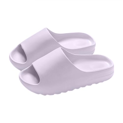 Alexis Leroy Badeschuhe Unisex Cozislides Original Slippers Cloudyzz Pantoffeln Weich rutschfest Badelatschen Hausschuhe Sommer Pantoletten Badeschlappen Indoor/Outdoor Lässig Hellviolett 40-41 EU von Alexis Leroy