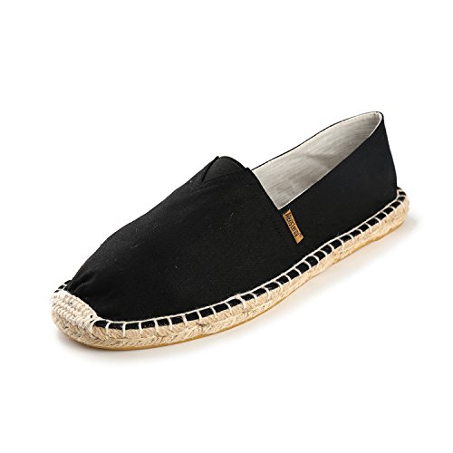 Alexis Leroy Canvas Espadrilles Flach Slip On Espadrilles Damen Schwarz 4 UK / 37 EU von Alexis Leroy