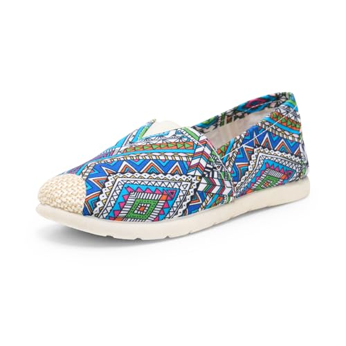 Alexis Leroy Damen Alpargata Baumwolle Flacher Einfarbig PVC-Schuhsohlen Grün Slipper 40 EU von Alexis Leroy