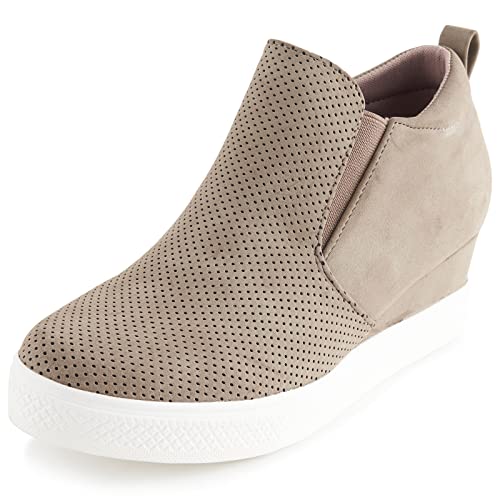 Alexis Leroy Damen Chelsea Boots Lässig und Bequem Keilstiefel Frauen Stiefeletten Dunkelgrau 41 EU von Alexis Leroy