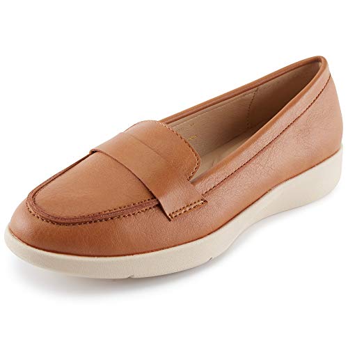 Alexis Leroy Damen Klassisch Gemütlich Mokassins Loafer Slippers Kamel 38 EU / 5 UK von Alexis Leroy