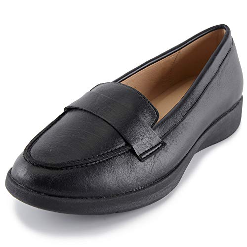 Alexis Leroy Damen Klassisch Gemütlich Mokassins Loafer Slippers Schwarz 41 EU / 8 UK von Alexis Leroy