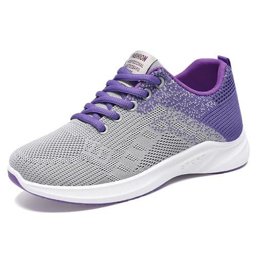 Alexis Leroy Damen Laufschuhe Leicht Atmungsaktiv Sportschuhe Fitness Turnschuhe Elegantes Violett 40 EU von Alexis Leroy