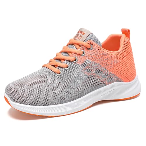 Alexis Leroy Damen Laufschuhe Leicht Atmungsaktiv Sportschuhe Fitness Turnschuhe Leuchtendes Orange 41 EU von Alexis Leroy