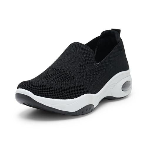 Alexis Leroy Damen Laufschuhe Outdoor-Fitness-Sportschuhe Slip On Sneaker Leichte Straßenlaufschuhe Graphit 39 EU von Alexis Leroy