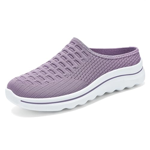 Alexis Leroy Damen Slip On Hausschuhe Leichte Atmungsaktive Walkingschuhe Freizeit Schuhe Lila 41 EU von Alexis Leroy