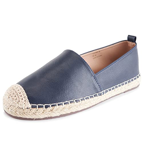 Alexis Leroy Damen Slippers Espadrilles mit Plateau PU Plateausohle Espadryle Navy blau 38 EU von Alexis Leroy