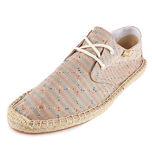 Alexis Leroy Espadrilles Herren Slip On Casual Espadryle mit Schnürung mit Schnürung Orange 42 EU von Alexis Leroy