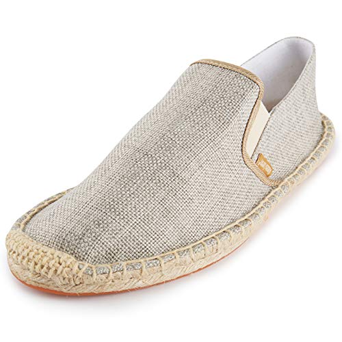 Alexis Leroy Espadrilles Herren Slip On Casual Leichte Einfarbig Espadryle Beige 43 EU von Alexis Leroy