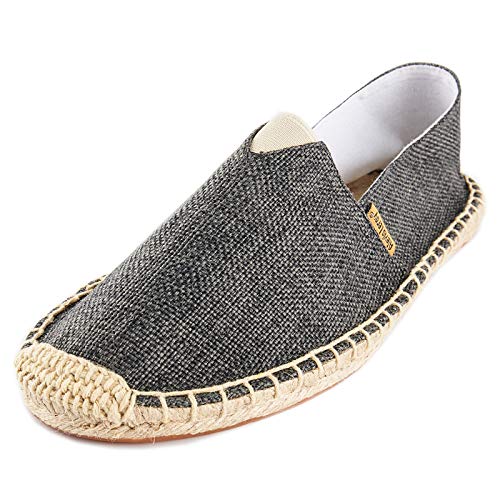 Alexis Leroy Espadrilles Slip On Casual Leichte Einfarbig Espadryle für Herren Schwarz 44 EU von Alexis Leroy