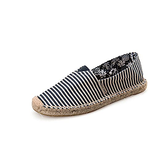 Alexis Leroy Handmade Streifen Herren Espadrilles Blau 42 EU / 8 UK von Alexis Leroy