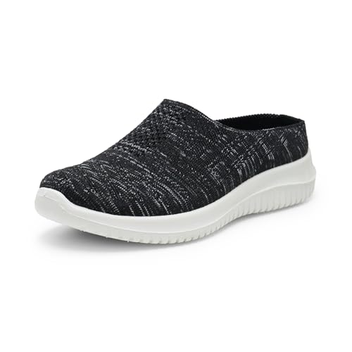 Alexis Leroy Hausschuhe Damen Clogs Sommer Badelatschen Outdoor Atmungsaktiv Bequeme Gartenschuhe Strand Schuhe Schwarz 38 EU von Alexis Leroy