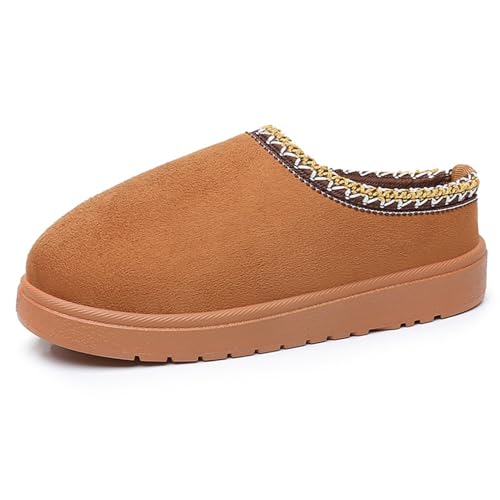 Alexis Leroy Hausschuhe Damen Winter Warme Plüsch Hüttenschuhe Flauschige Rutschfeste Hüttenschuhe Indoor Outdoor Chestnut 39 EU von Alexis Leroy