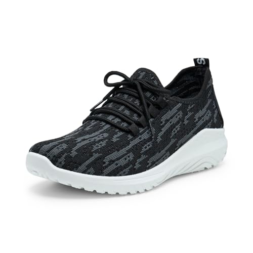 Alexis Leroy Herren Laufschuhe Sneaker Outdoor Sportschuhe Sneaker Running Tennis Schuhe Fitness Jogging Sportsschuhe Schwarz 41 EU von Alexis Leroy