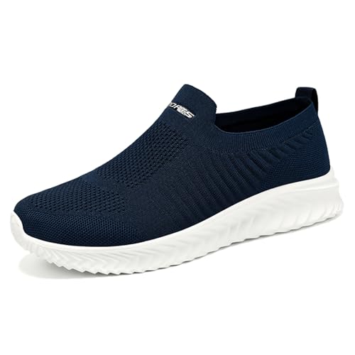 Alexis Leroy Herren Slip On Sneaker Atmungsaktiv Hand-Free Freizeitschuhe Dunkelblau 44 EU von Alexis Leroy