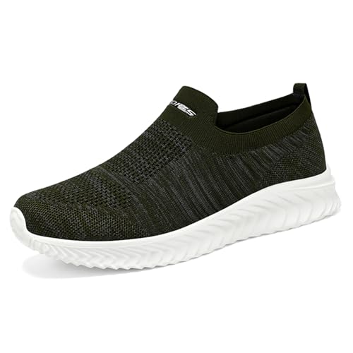 Alexis Leroy Herren Slip On Sneaker Atmungsaktiv Hand-Free Freizeitschuhe Tiefgrün 44 EU von Alexis Leroy