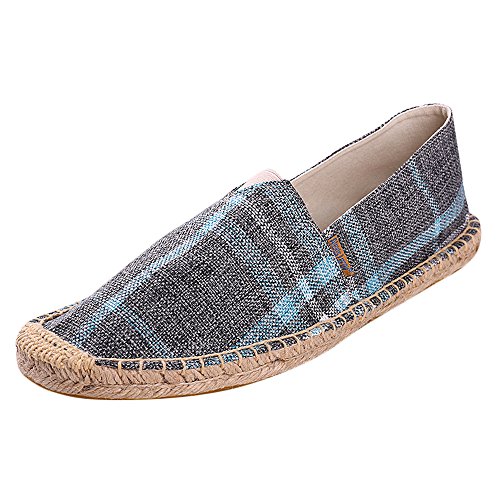 Alexis Leroy Karomuster Herren Espadrilles Blau 41 EU / 7 UK von Alexis Leroy
