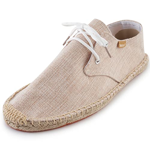 Alexis Leroy Lace Up Herren Espadrilles Einfarbige Segeltuchschuhe Aprikose 22ss 43 EU von Alexis Leroy