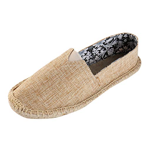 Alexis Leroy Original Komfortable Herren Espadrilles aus Chambray Aprikose 42 EU von Alexis Leroy