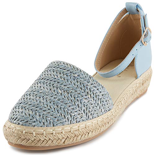 Alexis Leroy Rückenfreie Slipper Pantoletten Mit Geschlossene Zehensandalen Damskie Blau 37 EU von Alexis Leroy