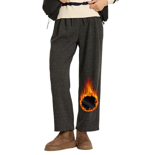 Alexis Leroy Thermohose Damen Winter Gefütterte Jogginghose Warm Fleecehose Mit Taschen Dunkelgrau L von Alexis Leroy
