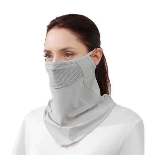 Alexis Leroy Unisex Sonnenmaske Windschutz-Gesichtsschleier mit Ohrschlaufen Tragbare UV-Schutzmaske Unsichtbar für Pendler und Stadtradeln Netz Grau One size von Alexis Leroy