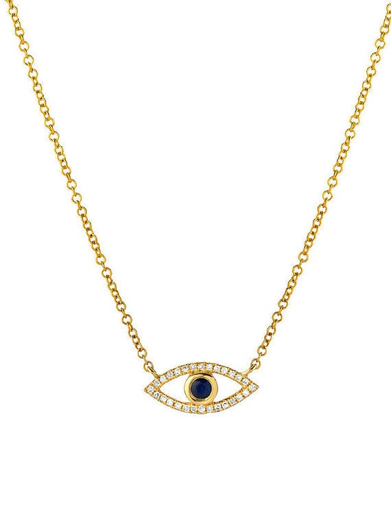 Auge Diamant Und Saphir Kette von AlexisDanielleJewels