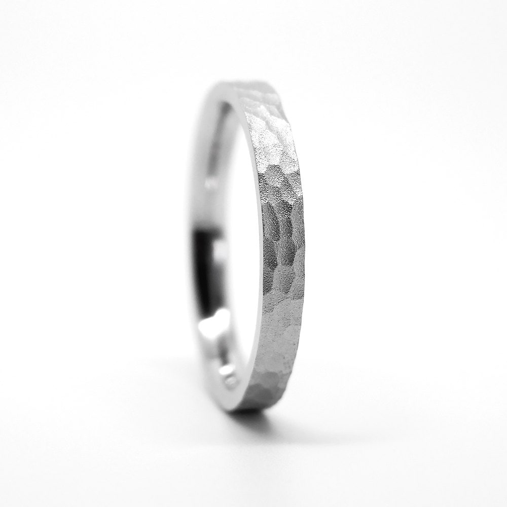 3 Mm 925 Sterling Silber Gehämmert Ehering Für Männer Frauen Dünn Stapeln Sandstrahl Finish Roségold Gelbgold von AlexisTreasury