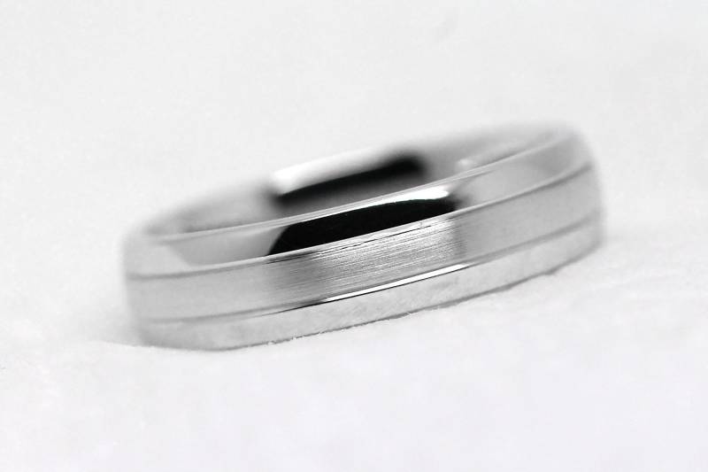 5 Mm Massiver 925 Sterling Silber Ehering Für Männer & Frauen, Gebürsteter Polierter Ehering, Passende Eheringe, Gravierte Silberringe von AlexisTreasury