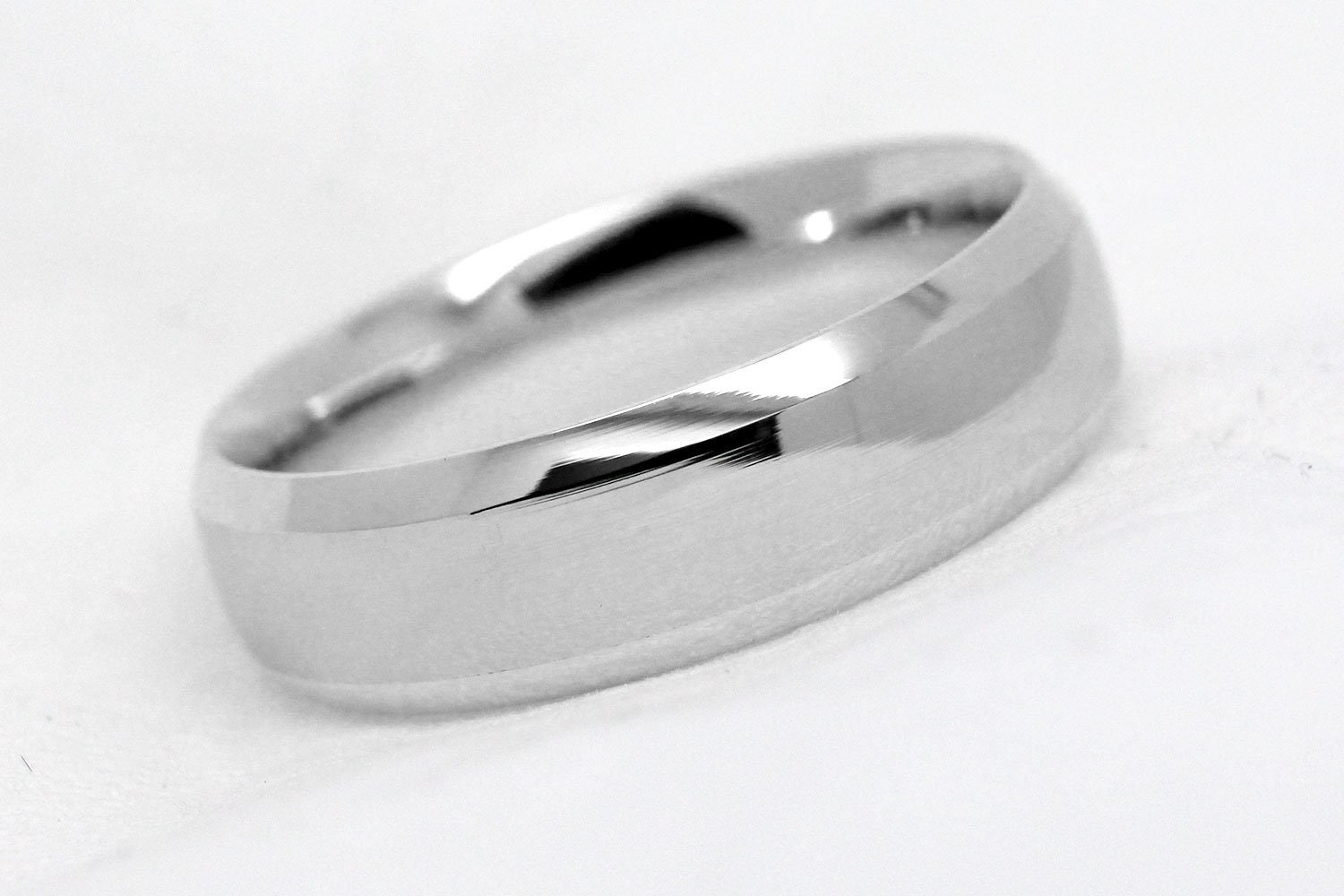 6 Mm 925 Sterling Silber Abgeschrägter Ehering Für Männer & Frauen von AlexisTreasury