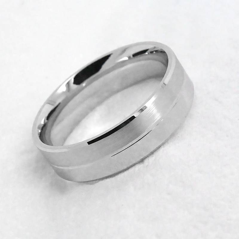 6 Mm 925 Sterling Silber Ehering Für Männer in Poliert Und Gebürstet Finish von AlexisTreasury