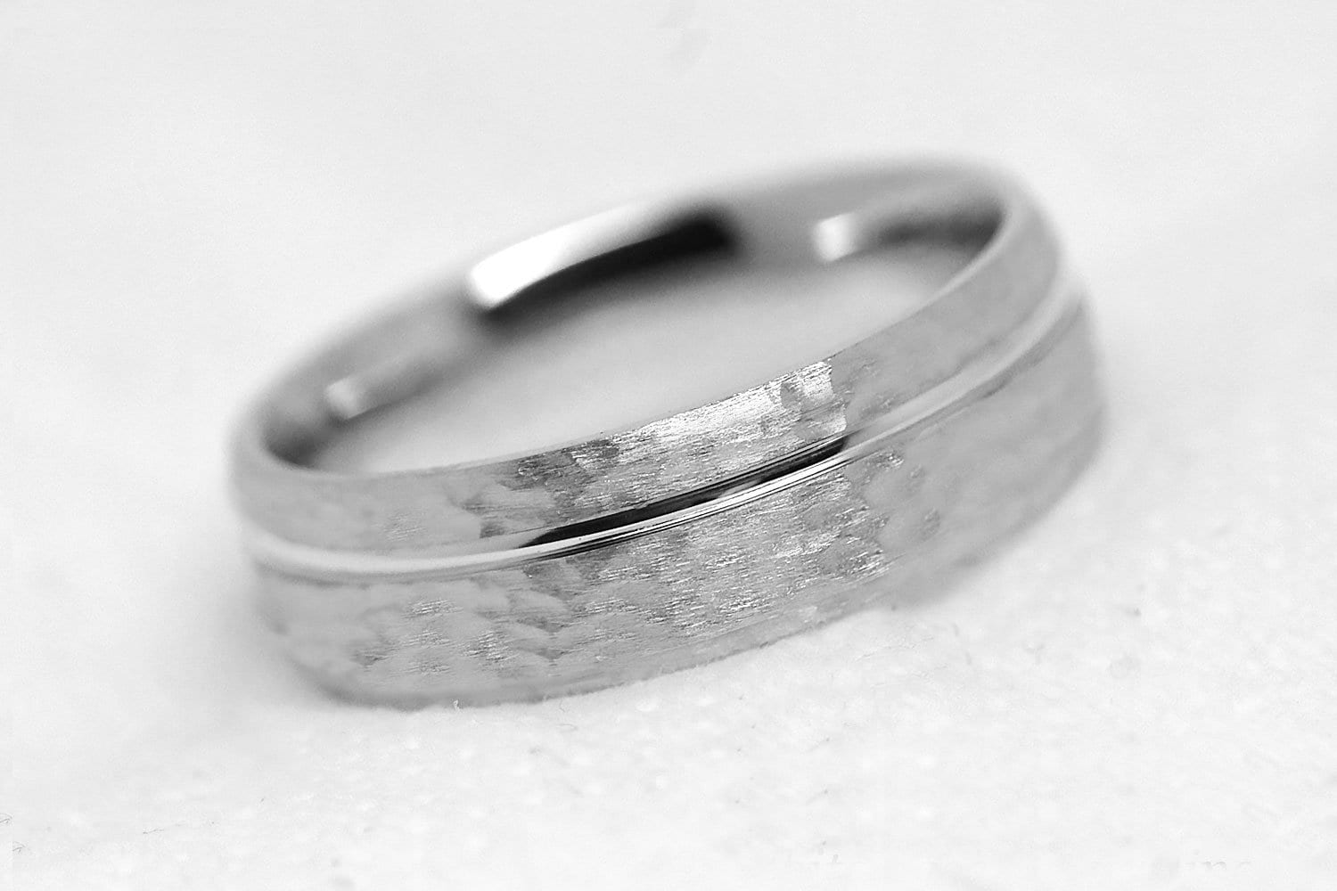 6 Mm Gehämmerter 925Er Silberring Für Männer & Frauen, Sterling-Verlobungsring, Personalisierte Passende Gravur von AlexisTreasury