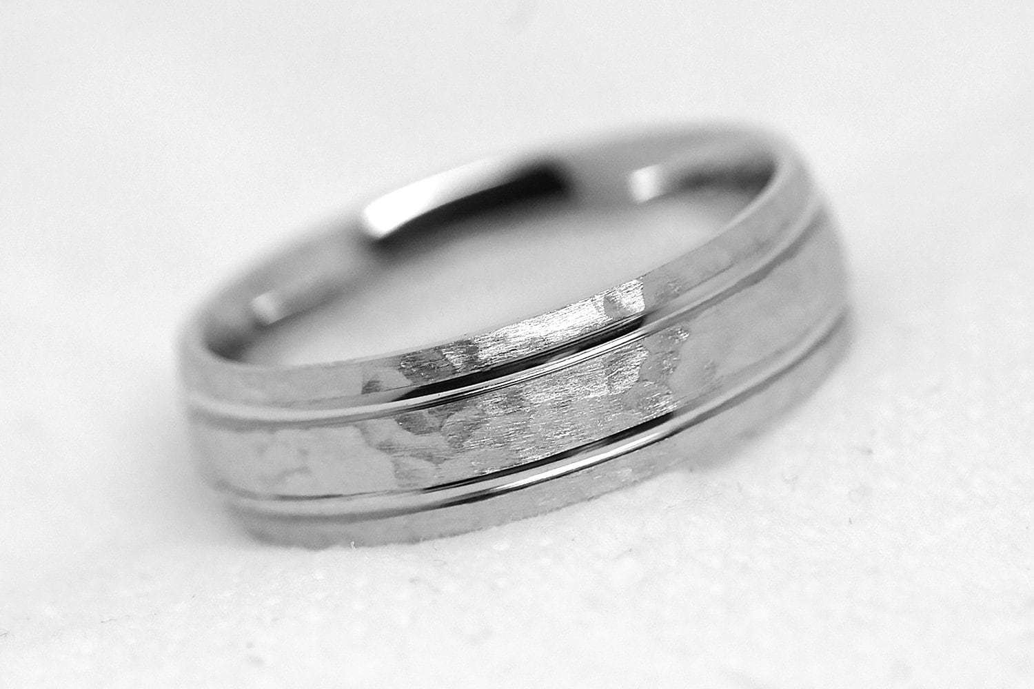 6 Mm Massiver 925 Silber Gehämmerter Ehering Für Männer & Frauen von AlexisTreasury