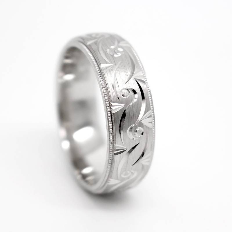 7 Mm 925Er Silber Herren Ehering Und Frauen Handgefertigte Filigrane Antike Versprechen Verlobungsring von AlexisTreasury