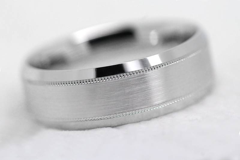 8 Mm 925 Sterling Silber Ehering Für Männer, Abgeschrägte Gebürstet Herren-Verlobungsring Jahrestag Geschenk von AlexisTreasury