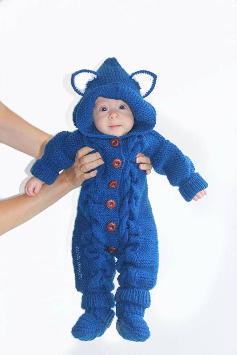 Blauer Pullover Mit Ohren Stricken Kapuzenpullover Blau Cardigan Erwarten Mama Geschenk Zuerst Für Kinder Jungen Kindergartenkinder Geschenk Sein von AlexmyblackcatStore