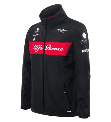 Alfa Romeo Racing F1 2023 Herren Team Softshell Jacke, Schwarz, 3XL von Alfa Romeo Racing