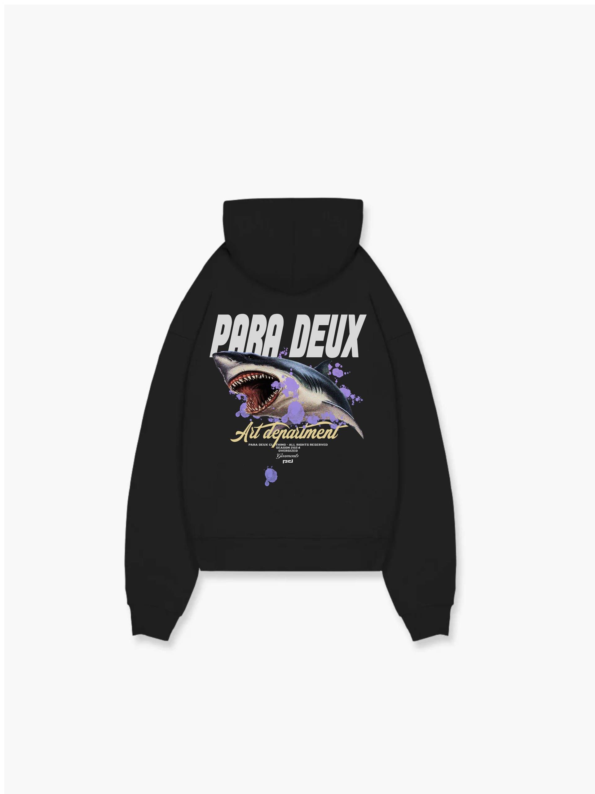 Oversized Hoodie Black Shark Oversized Hoodie Black Shark von AlfalvaStudio