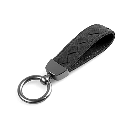Alfanxi Auto-Schlüsselanhänger, Universal-Auto-Schlüsselanhänger, Clip, Italien, Alcantara-Schlaufe für Damen und Herren, Schwarz Alfanxi Auto-Schlüsselanhänger, Universal-Auto-Schlüsselanhänger, Clip, Italien, Alcantara-Schlaufe für Damen und Herren, Schwarz von Alfanxi