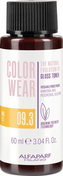 Alfaparf Milano Color Wear Gloss Toner - 09.3 60 ml Alfaparf Milano Color Wear Gloss Toner - 09.3 60 ml von Alfaparf Milano