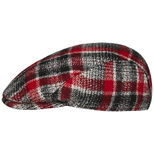 Alfonso D’Este Beletto Wool Flatcap Schirmmütze Schiebermütze Wollcap Herren - Made in Italy mit Schirm, Futter Herbst-Winter - L (58-59 cm) rot von Alfonso D'Este