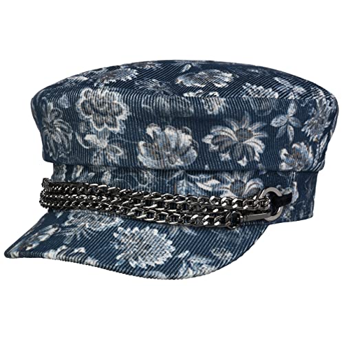 Alfonso D’Este Flower Fine Cord Elbsegler Elbseglermütze Baker-Boy-Mütze Schirmmütze Schildmütze Damen - Made in Italy mit Schirm, Futter Herbst Sommer Frühjahr Winter Frühling-Sommer Herbst-Winter - von Alfonso D’Este